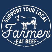 Support Your Local Farmer Eat Beef Short Acrylic Beanie