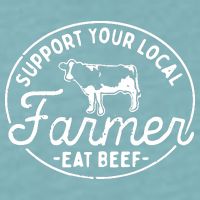 Support Your Local Farmer Eat Beef Sueded Cloud Jersey T-Shirt
