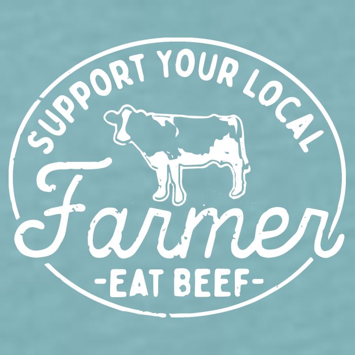Support Your Local Farmer Eat Beef Sueded Cloud Jersey T-Shirt