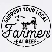 Support Your Local Farmer Eat Beef Garment-Dyed Sweatshirt