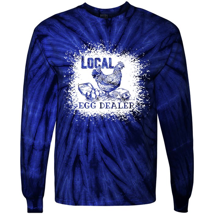 Support Your Local Egg Dealers Chicken Lovers Farm Farmers Tie-Dye Long Sleeve Shirt