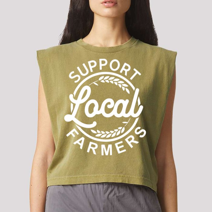 Support Your Local Farmer Grain Garment-Dyed Women's Muscle Tee