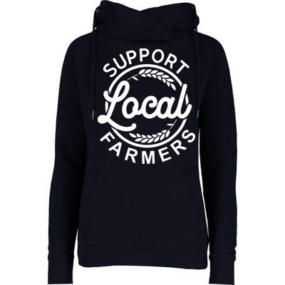 Support Your Local Farmer Grain Womens Funnel Neck Pullover Hood