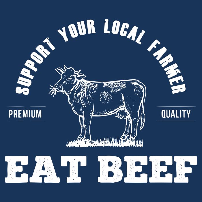 Support Your Local Farmer Eat Beef Farm Farming Gift Magnet