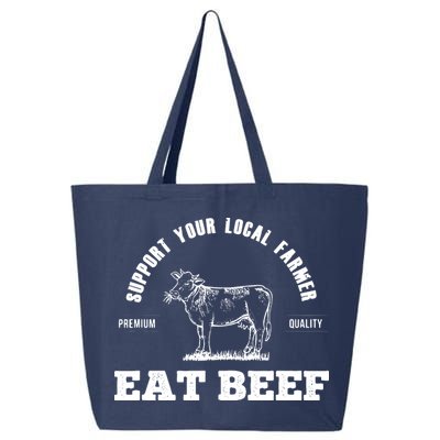 Support Your Local Farmer Eat Beef Farm Farming Gift 25L Jumbo Tote