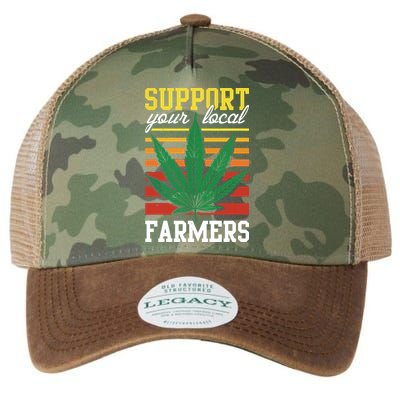 Support Your Local Farmers Cannabis Leaf Weed THC Marijuana Legacy Tie Dye Trucker Hat