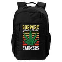 Support Your Local Farmers Cannabis Leaf Weed THC Marijuana Backpack