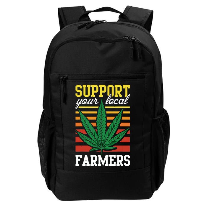 Support Your Local Farmers Cannabis Leaf Weed THC Marijuana Backpack