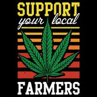 Support Your Local Farmers Cannabis Leaf Weed THC Marijuana Backpack