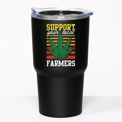 Support Your Local Farmers Cannabis Leaf Weed THC Marijuana Tumbler