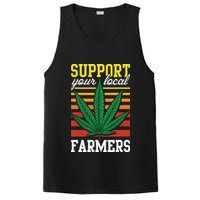 Support Your Local Farmers Cannabis Leaf Weed THC Marijuana PosiCharge Competitor Tank