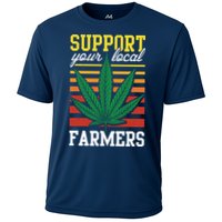 Support Your Local Farmers Cannabis Leaf Weed THC Marijuana Performance Shirt