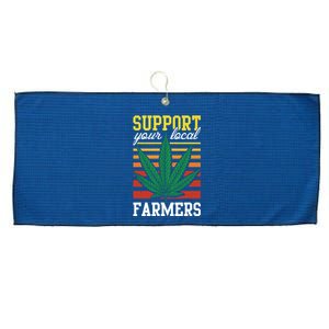 Support Your Local Farmers Cannabis Leaf Weed THC Marijuana Large Microfiber Waffle Golf Towel