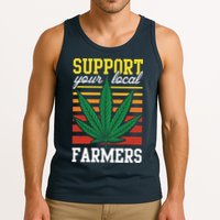 Support Your Local Farmers Cannabis Leaf Weed THC Marijuana Tank Top