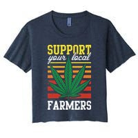 Support Your Local Farmers Cannabis Leaf Weed THC Marijuana Crop Top