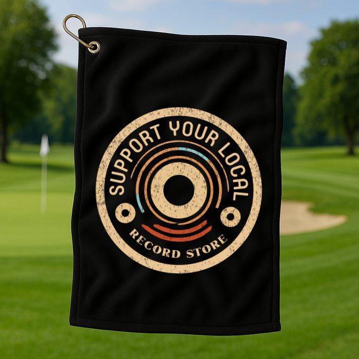 Support Your Local Record Store Golf Towel