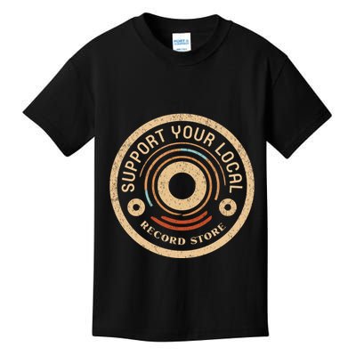 Support Your Local Record Store Kids T-Shirt
