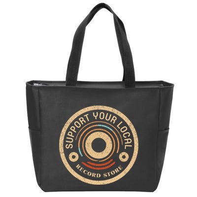 Support Your Local Record Store Zip Tote Bag