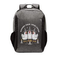 Support Your Local Coven Funny Farm Witch Chicken Halloween Vector Backpack