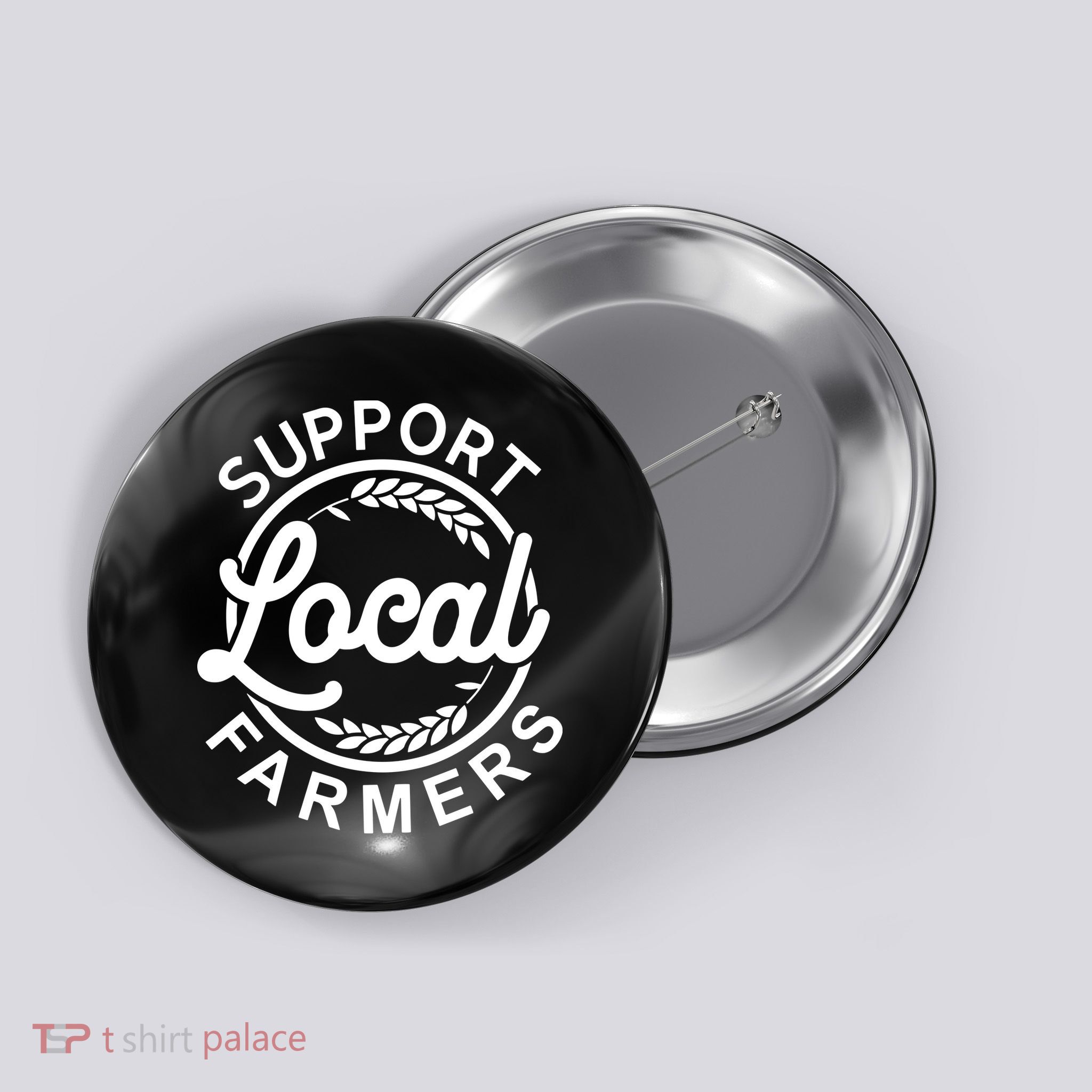 Support Your Local Farmer Grain For Men Women Funny Button