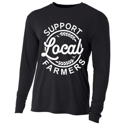 Support Your Local Farmer Grain For Men Women Funny Cooling Performance Long Sleeve Crew