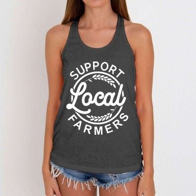 Support Your Local Farmer Grain For Men Women Funny Women's Knotted Racerback Tank