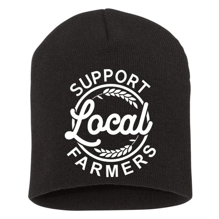 Support Your Local Farmer Grain For Men Women Funny Short Acrylic Beanie