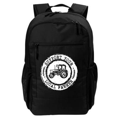 Support Your Local Farmer Letter Print Tractors Farming Gift Backpack