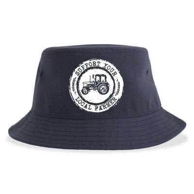 Support Your Local Farmer Letter Print Tractors Farming Gift Sustainable Bucket Hat