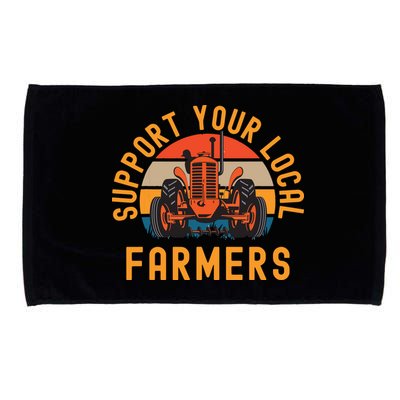 Support Your Local Farmers Farm And Ranch Life Tractor Microfiber Hand Towel