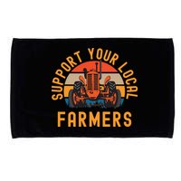 Support Your Local Farmers Farm And Ranch Life Tractor Microfiber Hand Towel