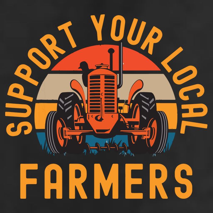 Support Your Local Farmers Farm And Ranch Life Tractor Microfiber Hand Towel