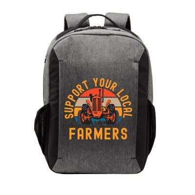 Support Your Local Farmers Farm And Ranch Life Tractor Vector Backpack