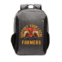Support Your Local Farmers Farm And Ranch Life Tractor Vector Backpack
