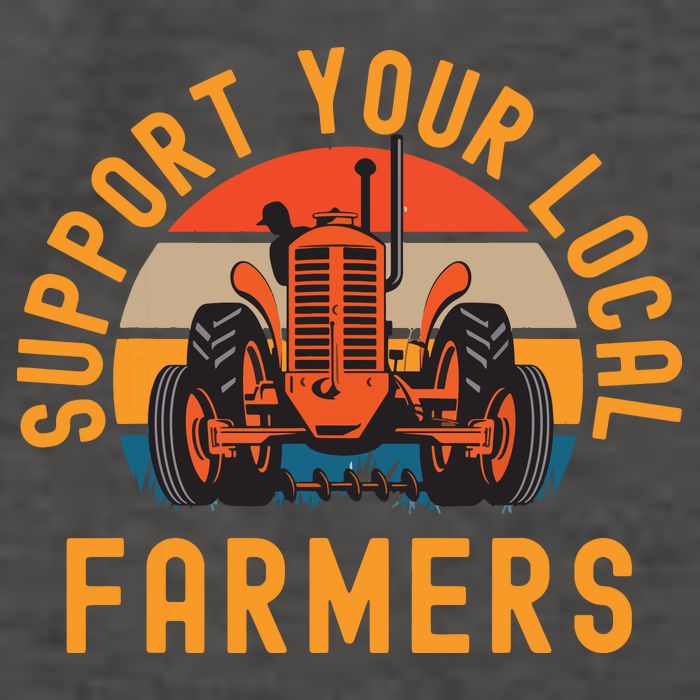 Support Your Local Farmers Farm And Ranch Life Tractor Vector Backpack