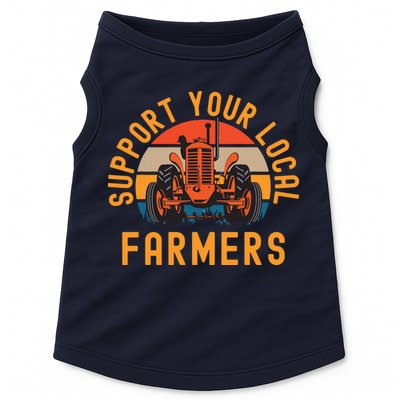 Support Your Local Farmers Farm And Ranch Life Tractor Doggie Tank