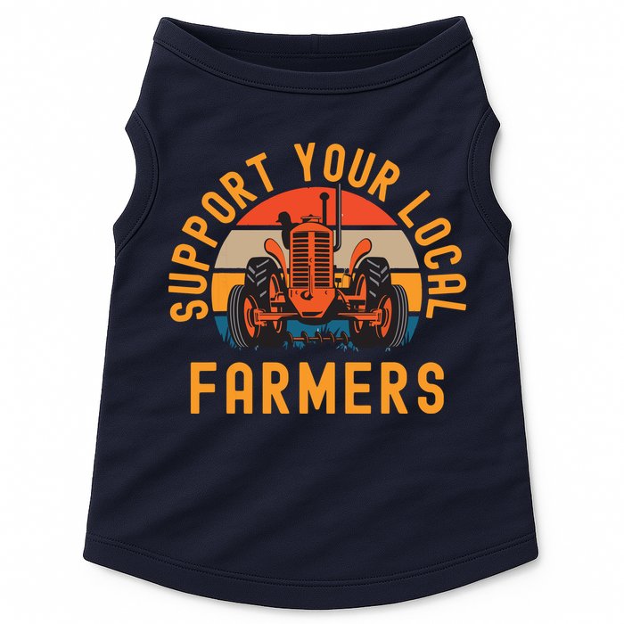Support Your Local Farmers Farm And Ranch Life Tractor Doggie Tank