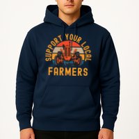 Support Your Local Farmers Farm And Ranch Life Tractor Hoodie
