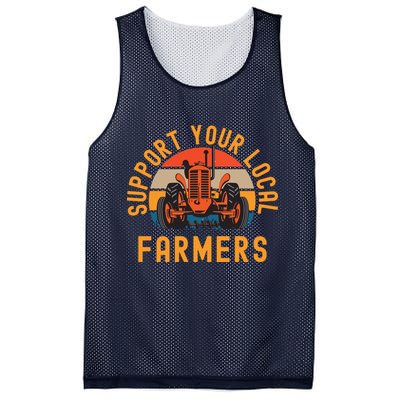 Support Your Local Farmers Farm And Ranch Life Tractor Mesh Reversible Basketball Jersey Tank