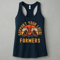 Support Your Local Farmers Farm And Ranch Life Tractor Womens Tank Top
