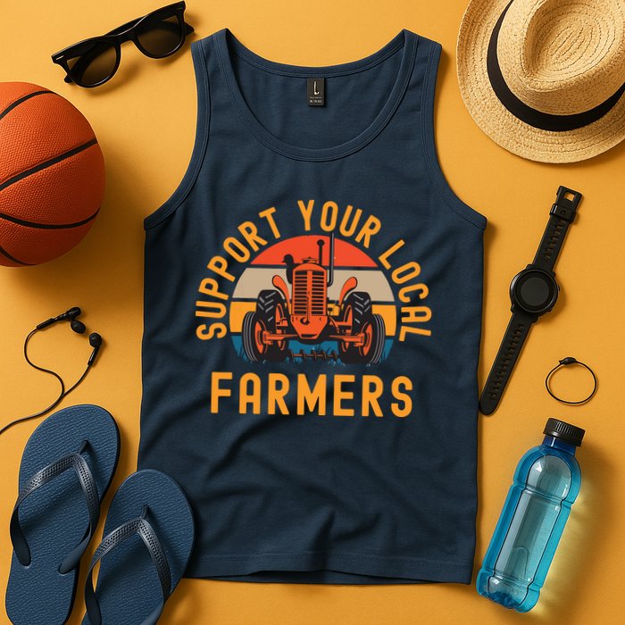 Support Your Local Farmers Farm And Ranch Life Tractor Tank Top