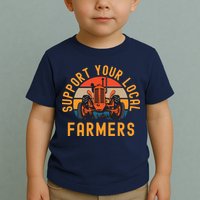 Support Your Local Farmers Farm And Ranch Life Tractor Toddler T-Shirt