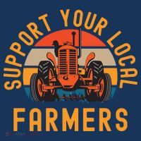 Support Your Local Farmers Farm And Ranch Life Tractor Zip Tote Bag