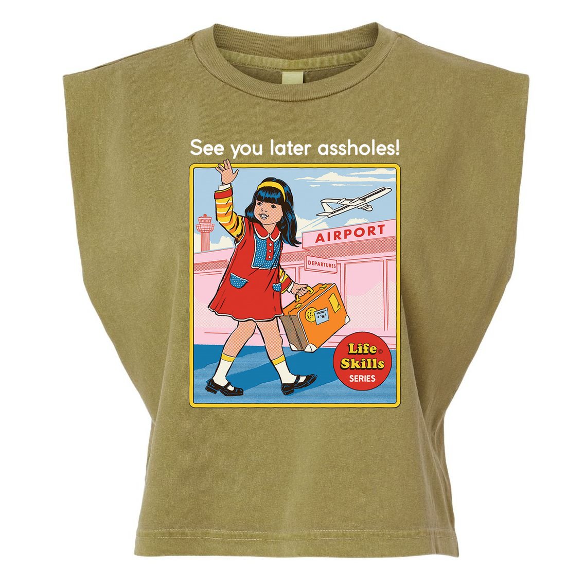 See You Later Assholes Garment-Dyed Women's Muscle Tee