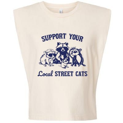 Support Your Local Street Retro Garment-Dyed Women's Muscle Tee