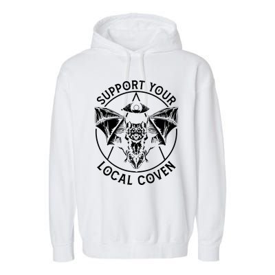 Support Your Local Coven Garment-Dyed Fleece Hoodie