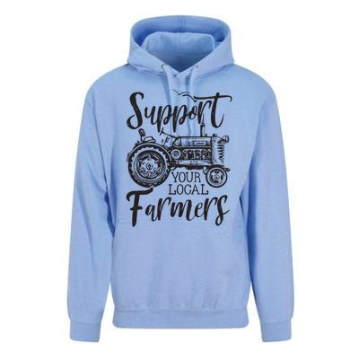 Support Your Local Farmers Go To Farmers Market Funny Unisex Surf Hoodie