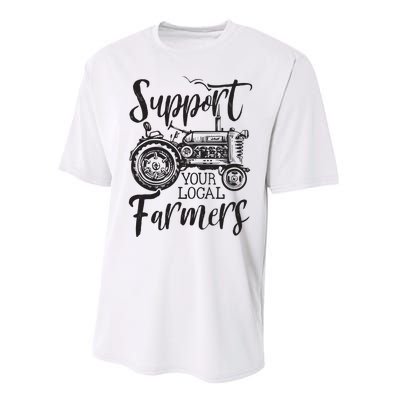 Support Your Local Farmers Go To Farmers Market Funny Performance Sprint T-Shirt