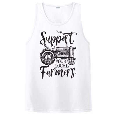 Support Your Local Farmers Go To Farmers Market Funny PosiCharge Competitor Tank