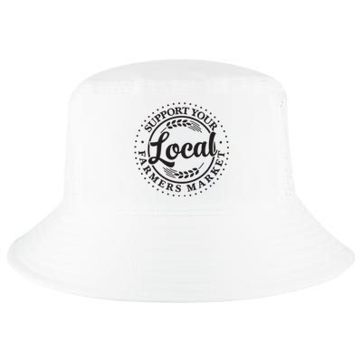 Support Your Local Farmers Market Graphic Cool Comfort Performance Bucket Hat